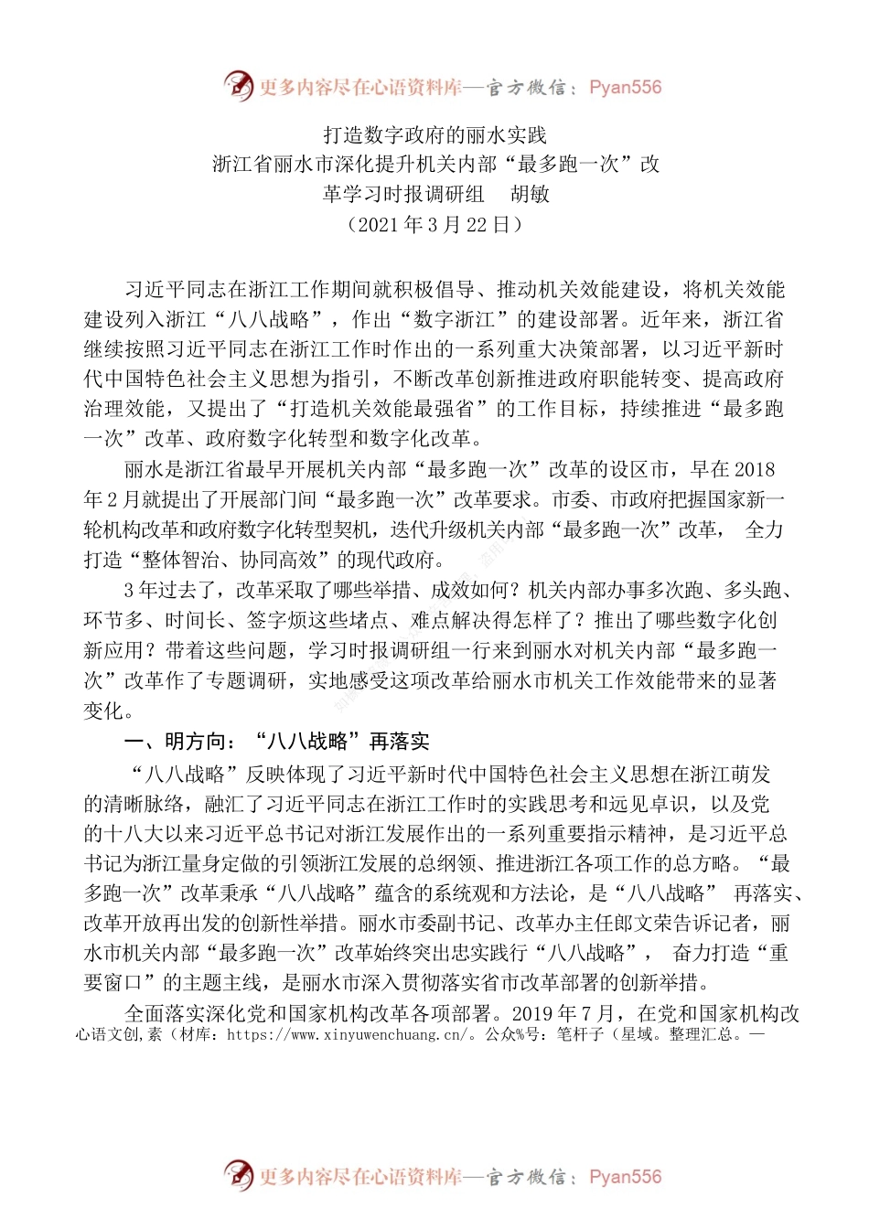 打造数字政府的丽水实践.docx_第1页