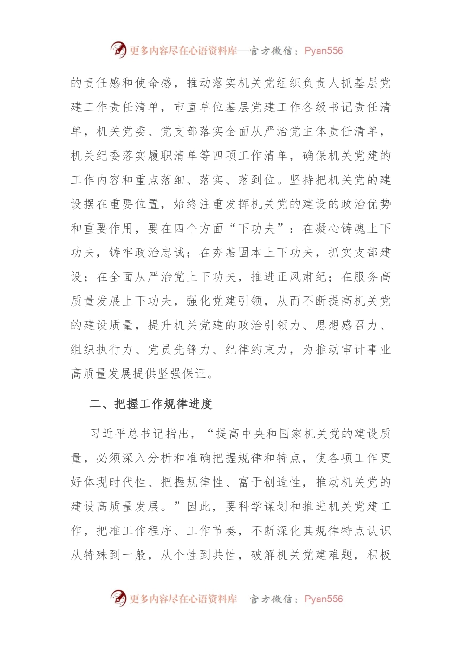 市审计局关于机关党建工作进展情况汇报.docx_第2页