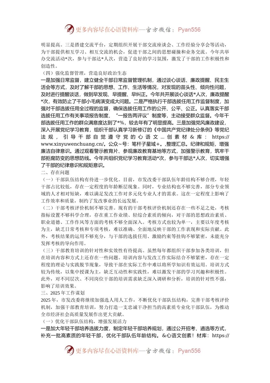 市发改委关于2024年选人用人专项工作报告.docx_第2页