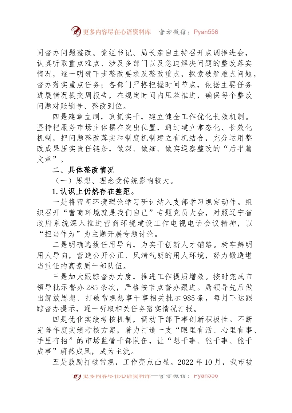 市市场监督管理局党组关于市委营商环境专项巡察整改情况的通报.docx_第2页
