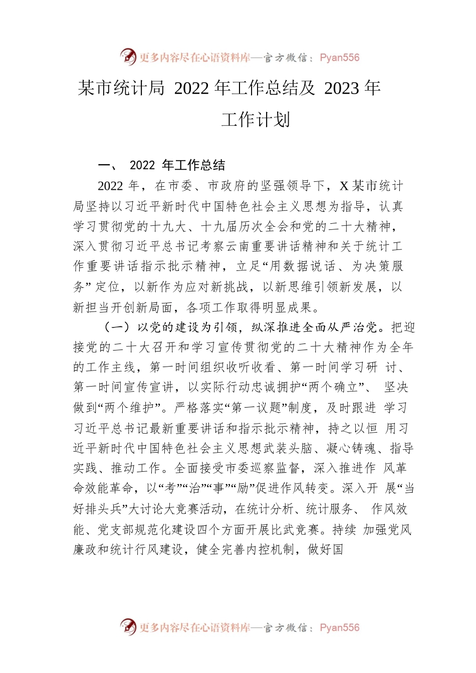 市统计局 2022年工作总结及2023年工作计划.docx_第1页