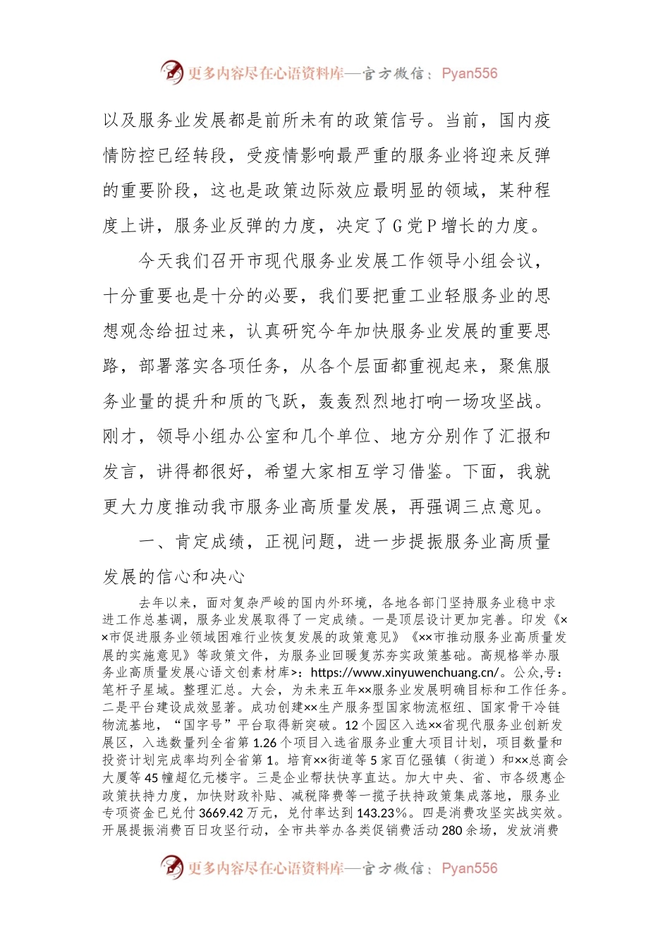 常务副市长在市现代服务业发展工作领导小组会议上的讲话.docx_第2页