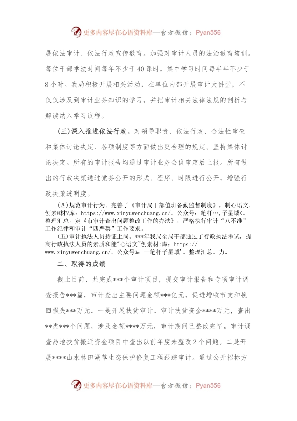 市审计局关于法治政府建设的工作汇报.docx_第2页