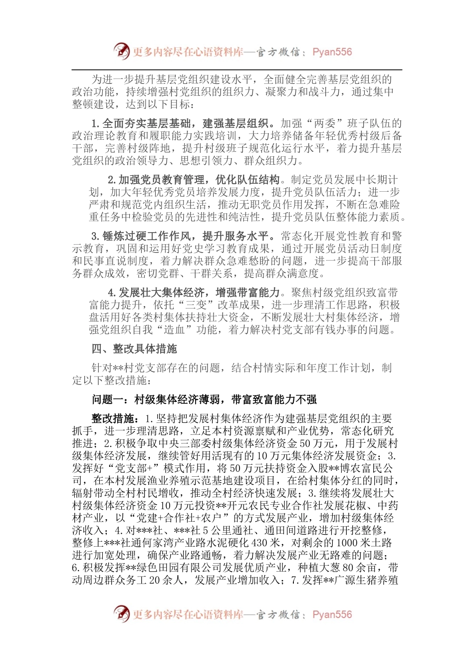 村软弱涣散基层党组织整顿工作方案.docx_第2页