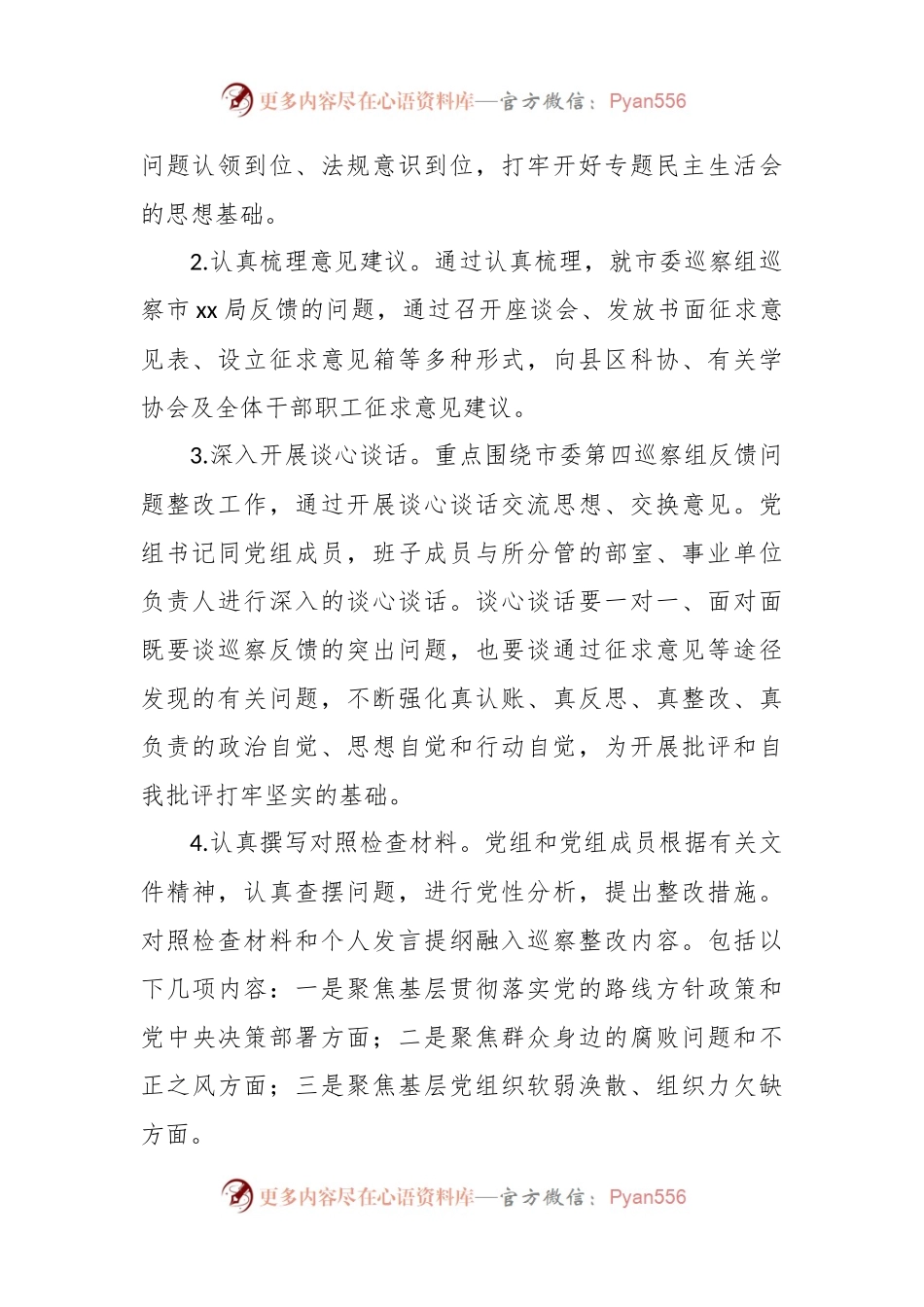 有关巡察问题整改民主生活会工作方案.docx_第2页