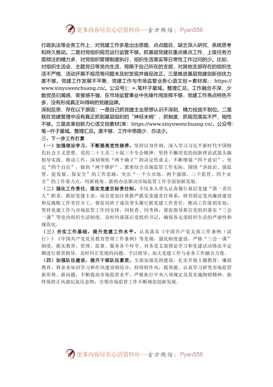 某市场监管局党组书记2024年抓基层党建工作述职报告.docx_第2页