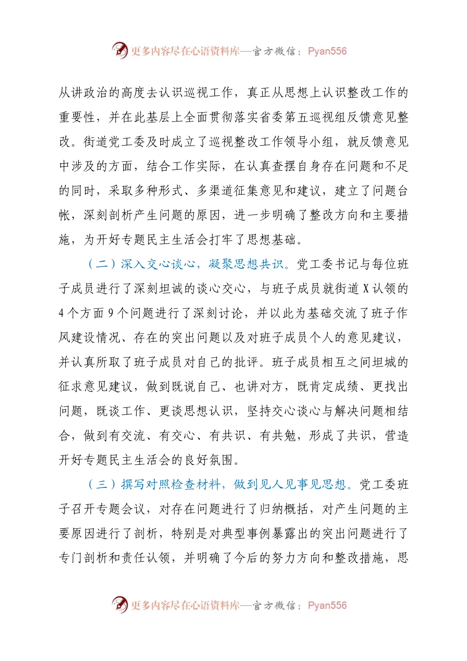 省委巡视反馈意见整改专题民主生活会召开情况报告.docx_第2页
