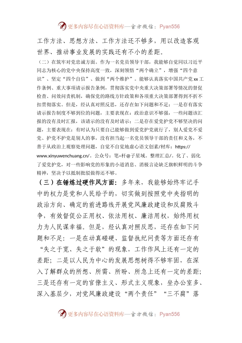某纪检监察领导干部2023年专题民主生活会发言提纲.docx_第2页