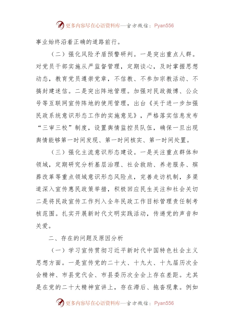 民政局关于意识形态工作责任制落实情况自查报告.docx_第2页
