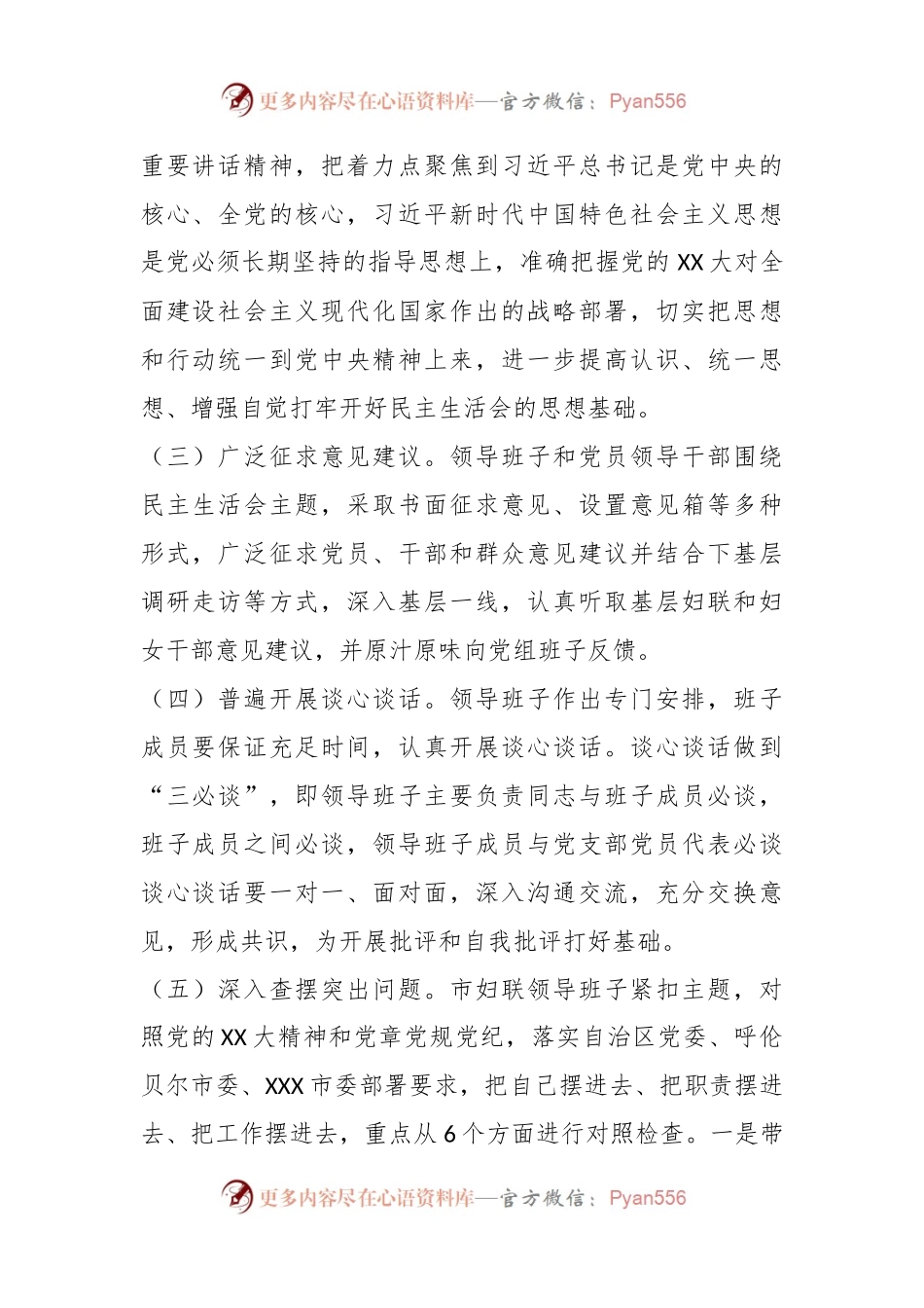 某市妇联领导班子民主生活会开展情况报告.docx_第2页