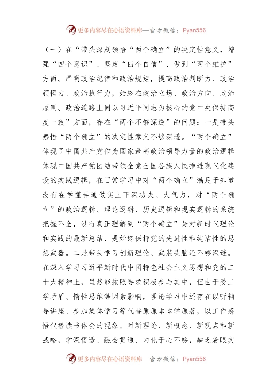 某市局党组副书记民主生活会对照检查材料.docx_第2页
