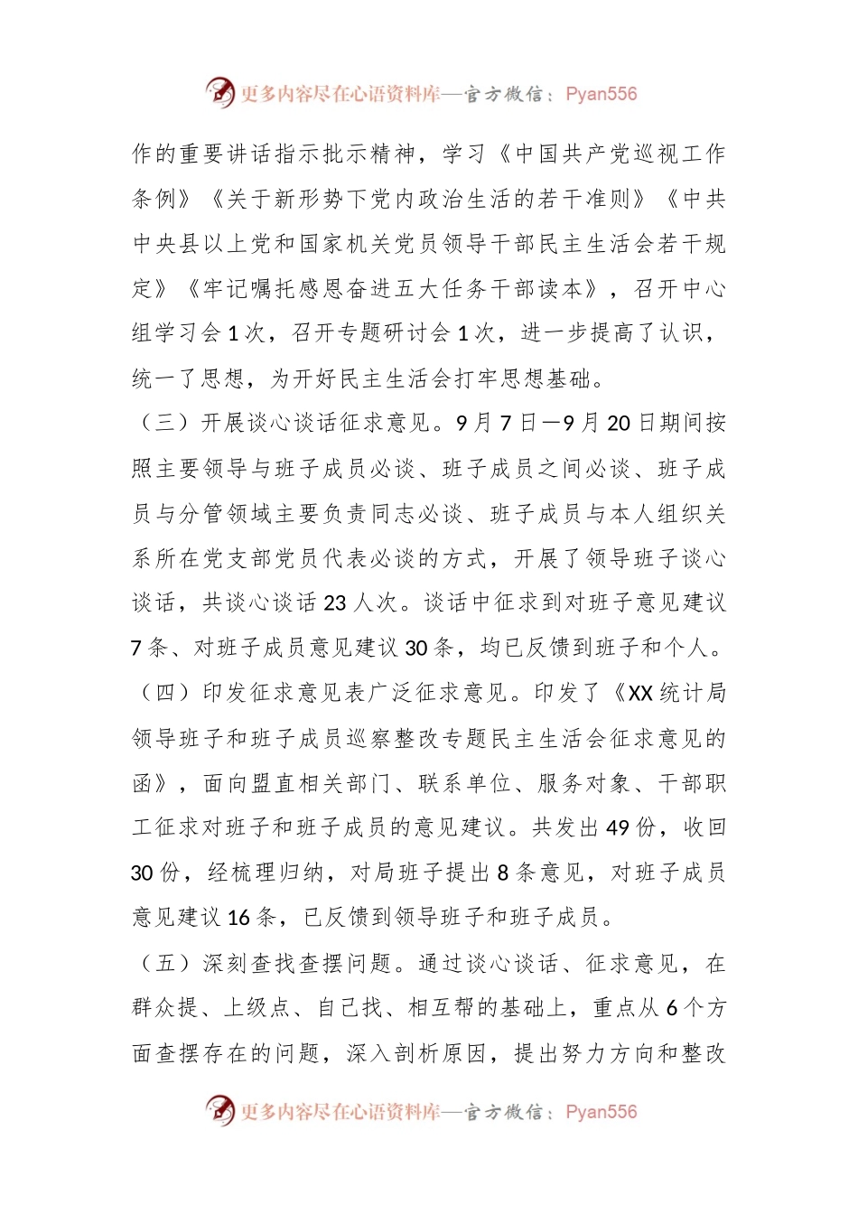 某统计局党组关于巡察整改专题民主生活会情况的通报.docx_第2页