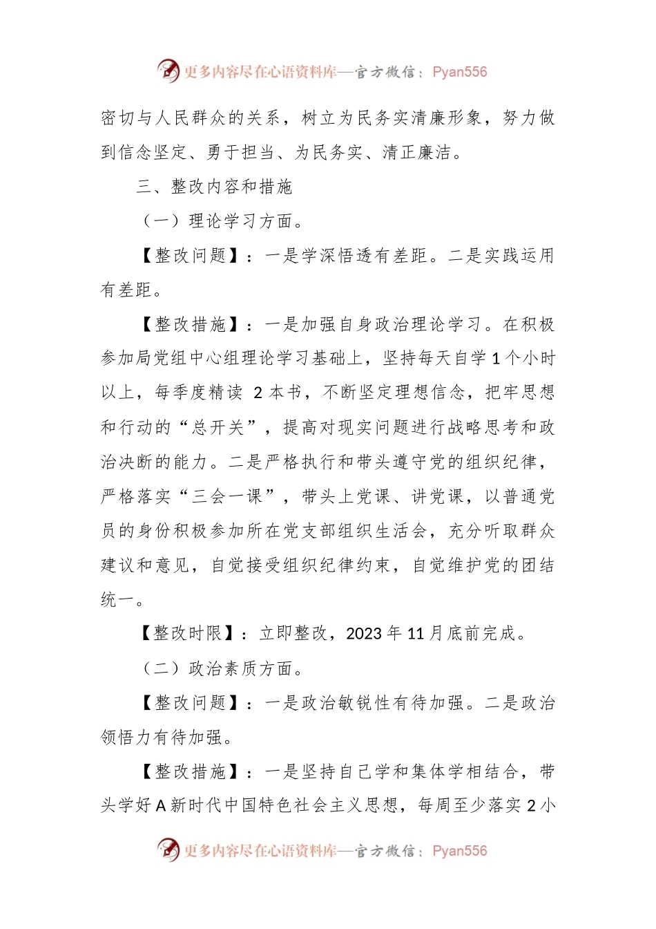 某区县审计局党组书记主题教育民主生活会整改方案.docx_第2页