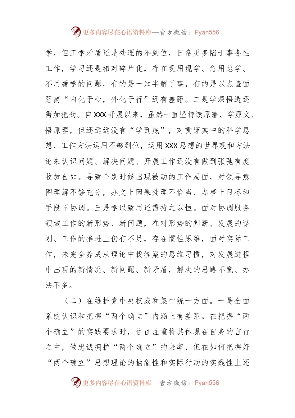 某市政府办副秘书长、副主任2023年度民主生活会对照检查材料（第二批、新六个方面）.docx_第2页
