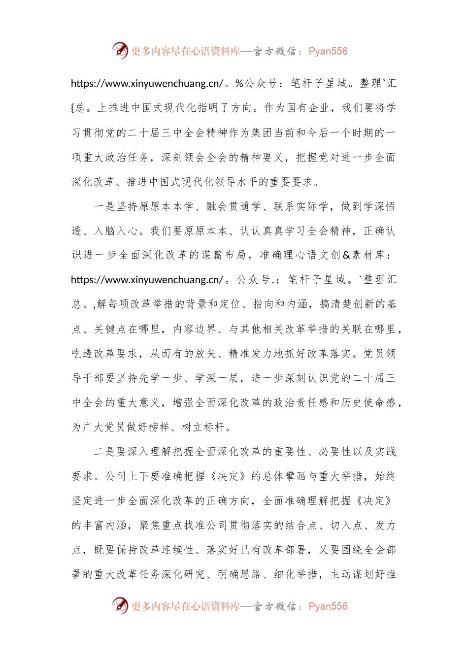 某企业领导在学习贯彻党的二十届三中全会精神上研讨会上的发言.docx_第2页