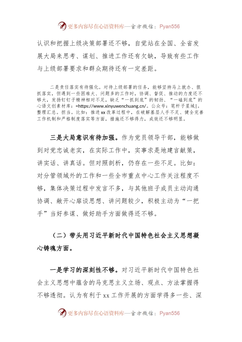 民主生活会对照检查发言材料.docx_第2页