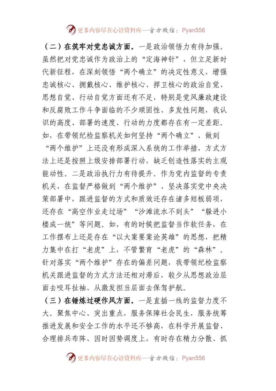 某市常委、纪委书记纪检监察干部队伍教育整顿专题民主生活会发言提纲(1).docx_第2页