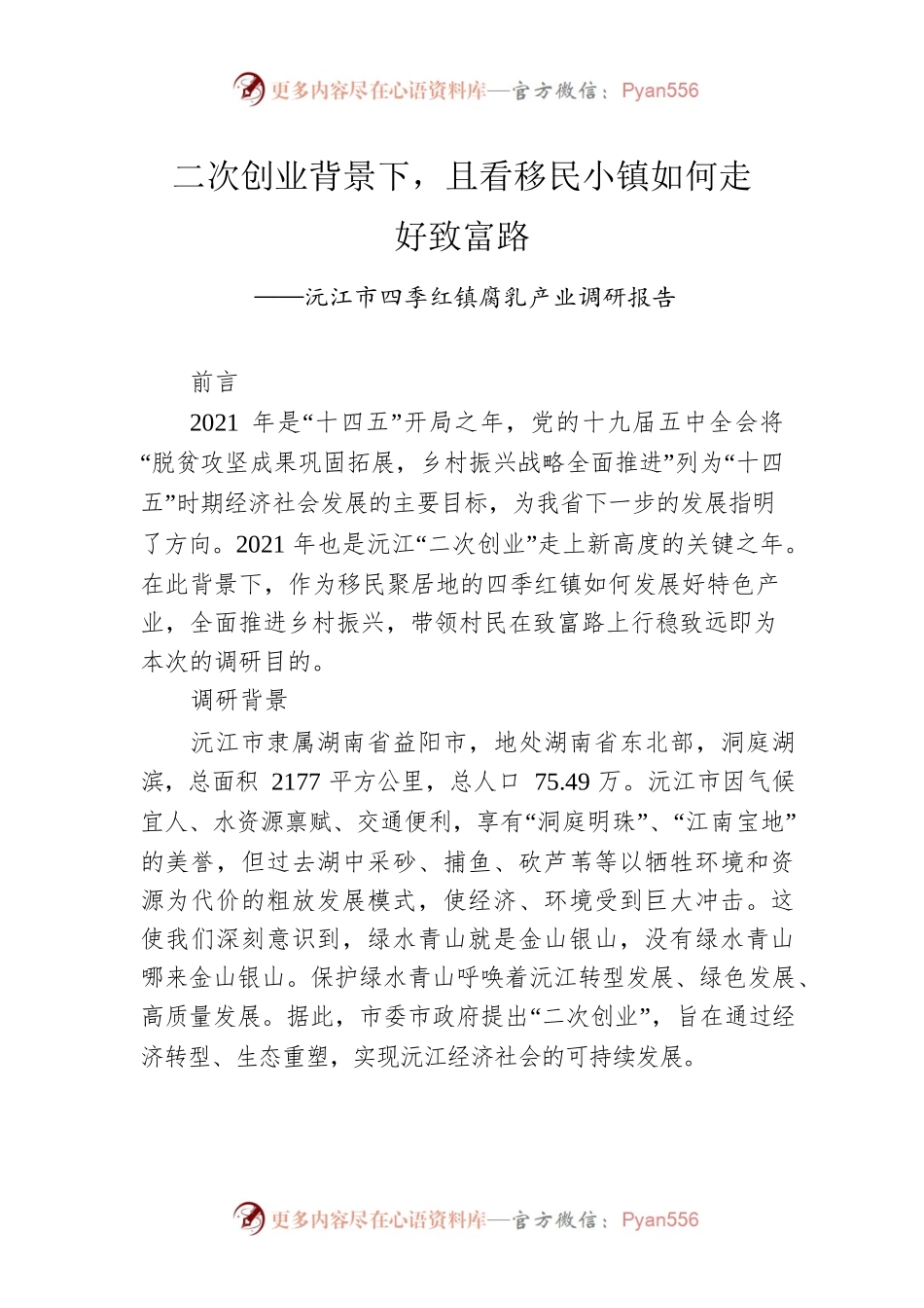 沅江市四季红镇腐乳产业调研报告.docx_第1页