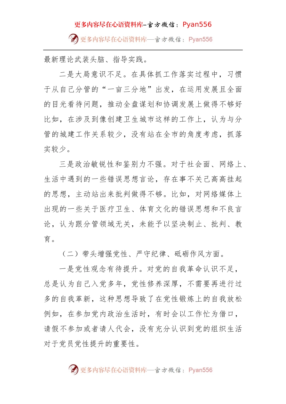 某分管城建工作副市长2024年民主生活会对照检查材料（3526字）四个带头.docx_第2页