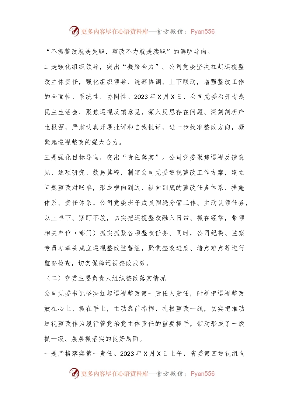 某公司关于巡视整改工作进展情况的报告.docx_第2页