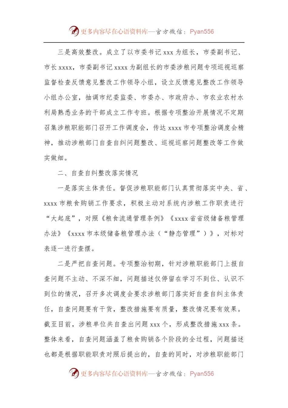 某市粮食领域腐败问题专项巡察整治工作情况汇报.docx_第2页