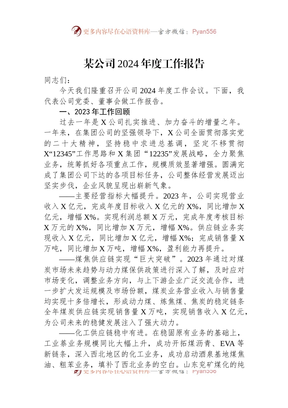 某公司2024年度工作报告.docx_第1页
