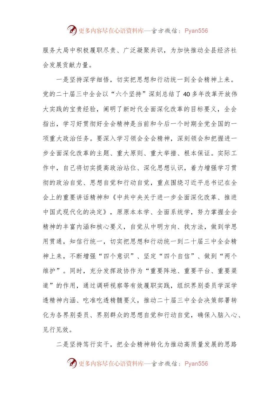 理论中心组学习会上学习贯彻党的二十届三中全会精神研讨交流材料（3）.docx_第2页