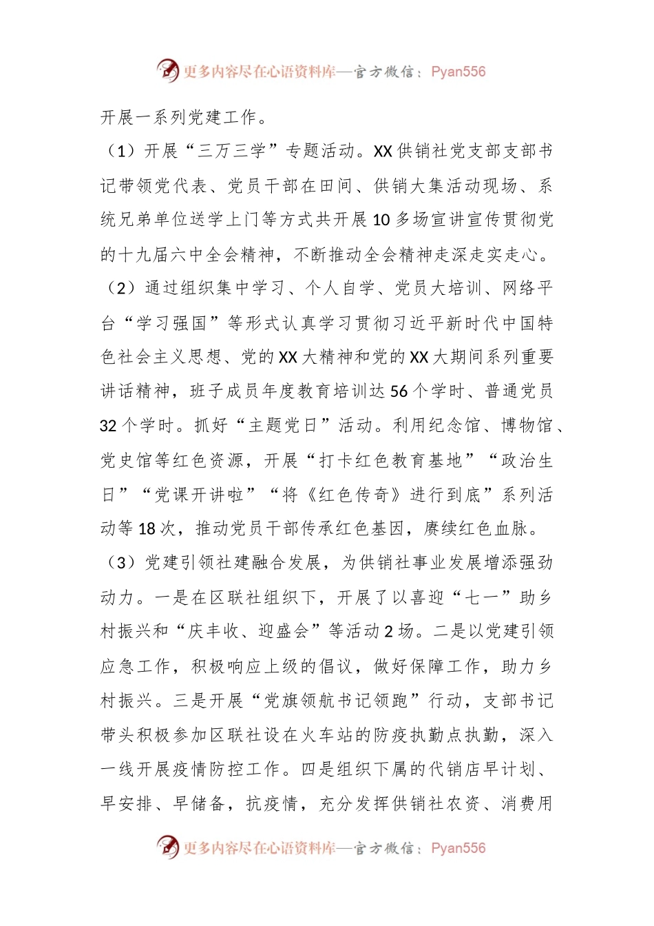某供销社支部书记在本年度抓基层党建工作述职报告.docx_第2页