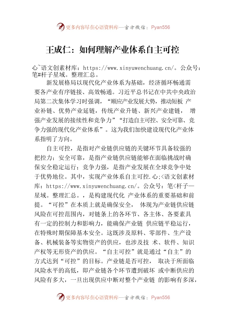王成仁：如何理解产业体系自主可控.docx_第1页