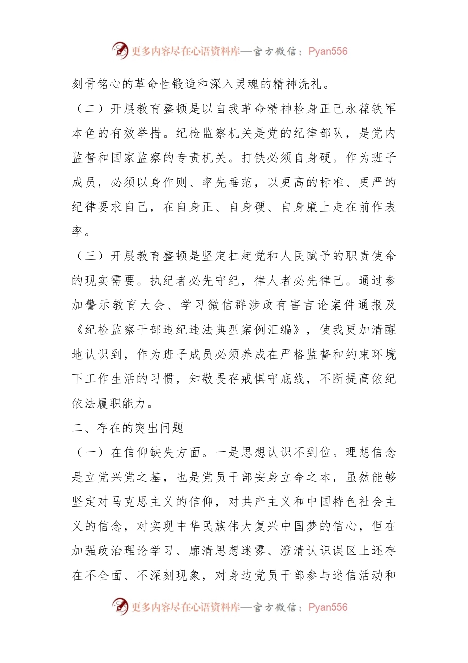 某纪委常委、监委委员教育整顿党性分析报告.docx_第2页
