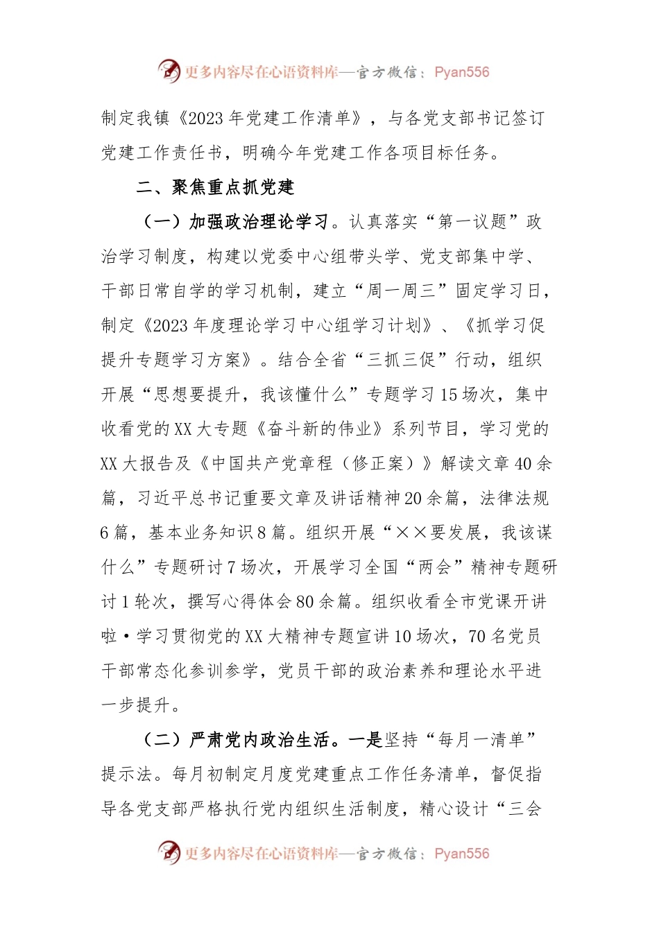某某镇2023年党建工作总结.docx_第2页