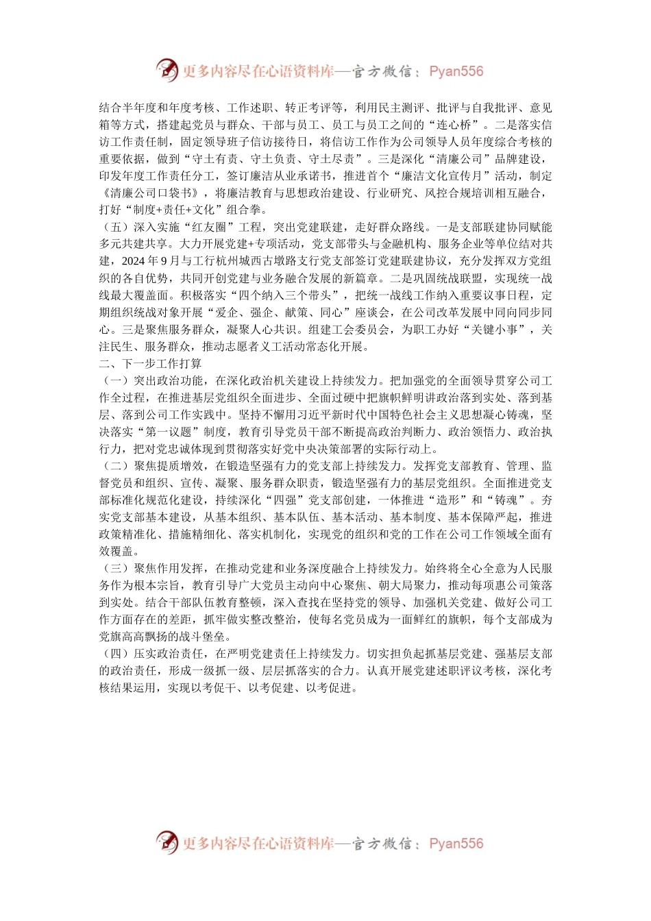 某国企党委书记2024年抓基层党建工作述职报告.docx_第2页
