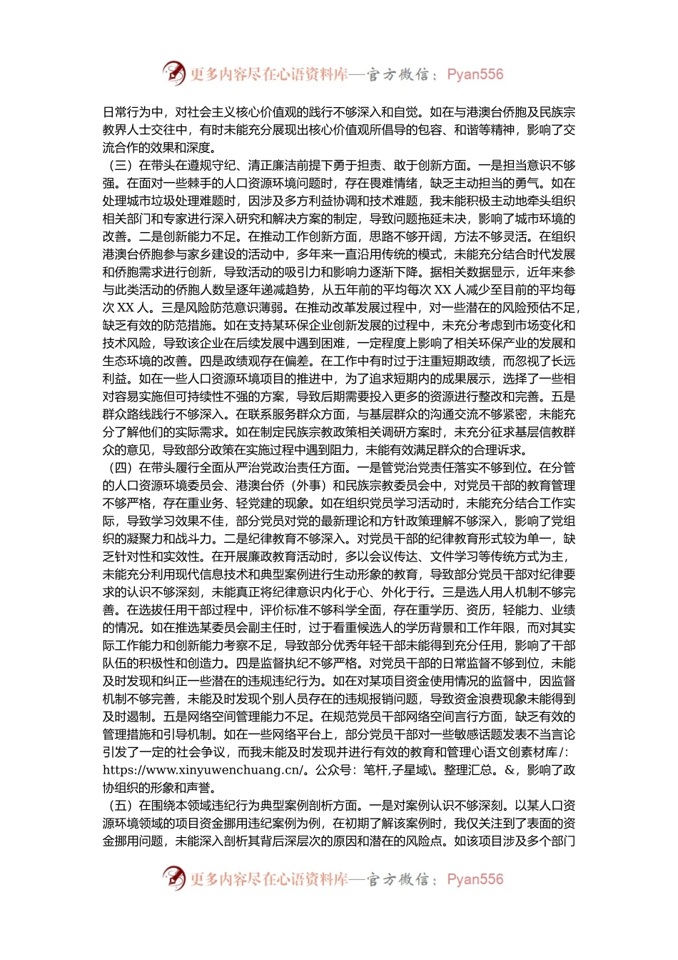某市政协副主席关于2024年度民主生活会个人对照检视发言材料.docx_第2页