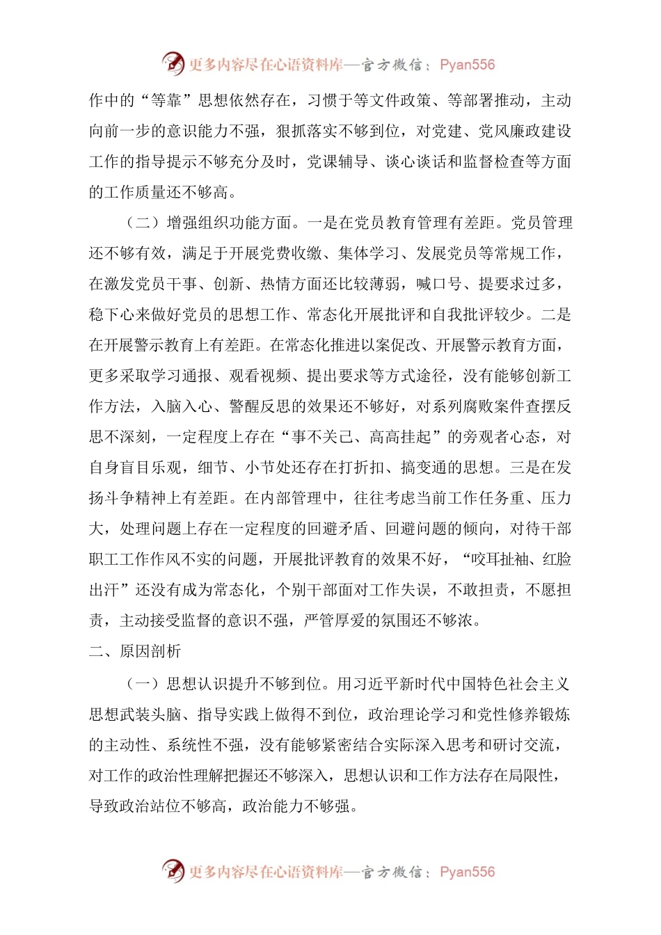 生产第二党支部2022年组织生活会检视剖析材料.docx_第2页
