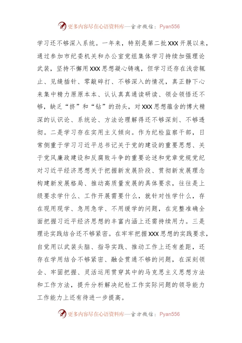 派驻纪检监察组长2023年度民主生活会对照检查材料（新6个对照方面＋典型案例剖析）.docx_第2页