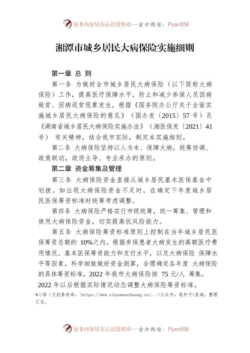 湘潭市城乡居民大病保险实施细则.docx_第1页