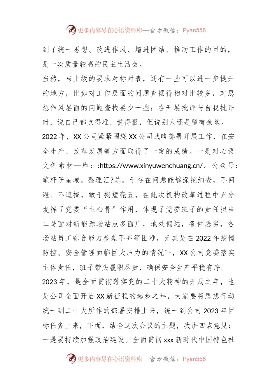 某公司领导在本年度党员领导干部民主生活会上的讲话.docx_第2页