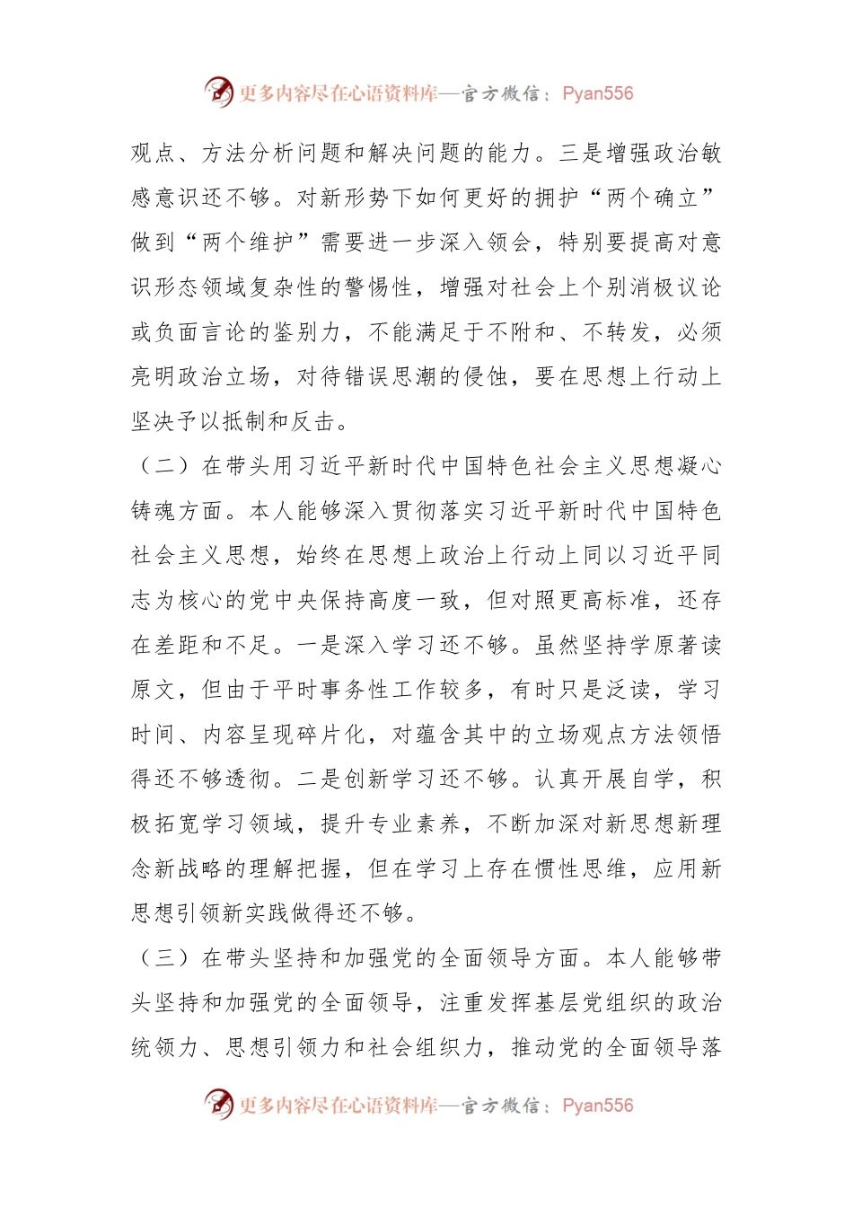 本年度领导干部在民主生活会检查材料.docx_第2页