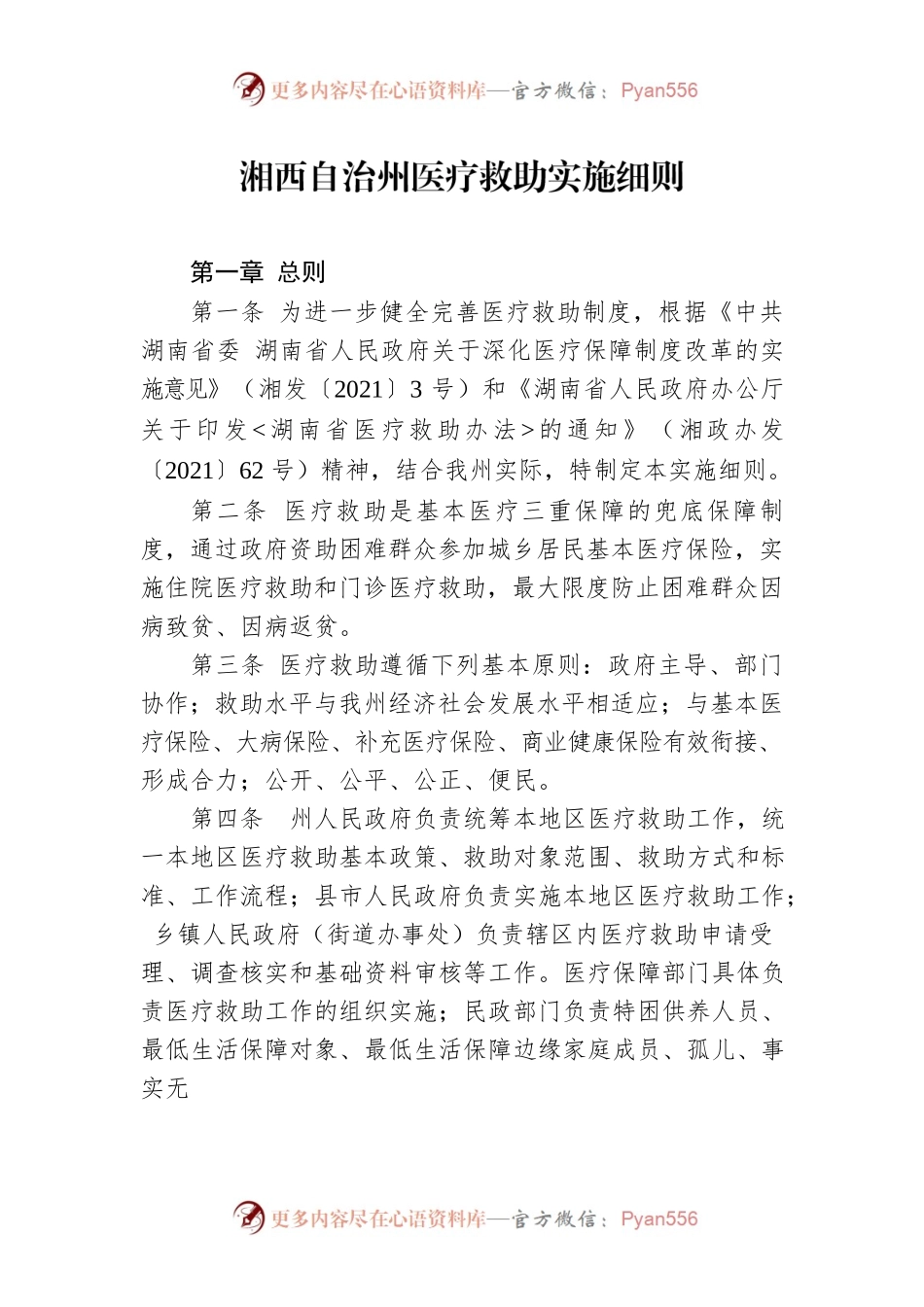 湘西自治州医疗救助实施细则.docx_第1页