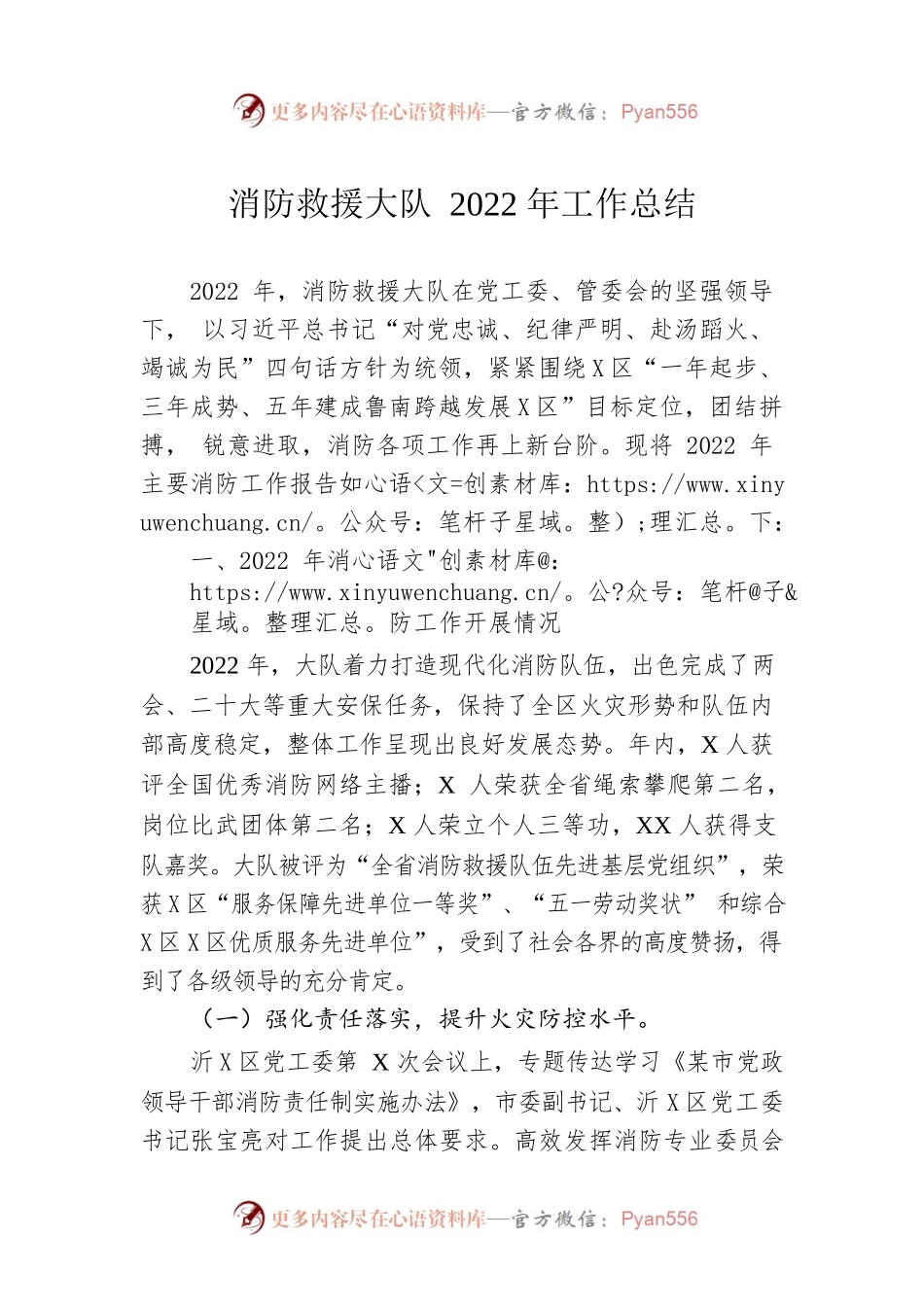 消防救援大队2022年工作总结.docx_第1页
