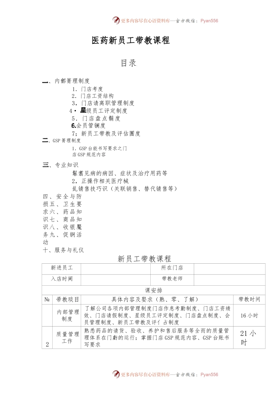 新员工带教指导手册.docx_第1页