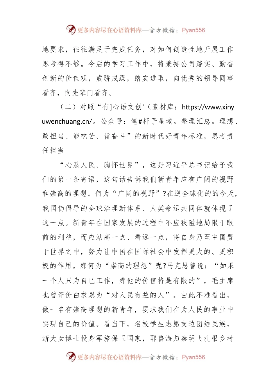 本年度关于团组织专题组织生活会发言材料.docx_第2页