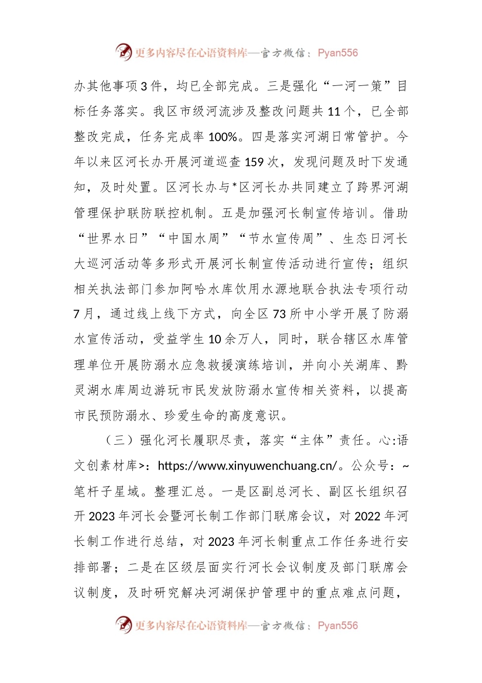 某河长2023年履行河长制工作总结.docx_第2页