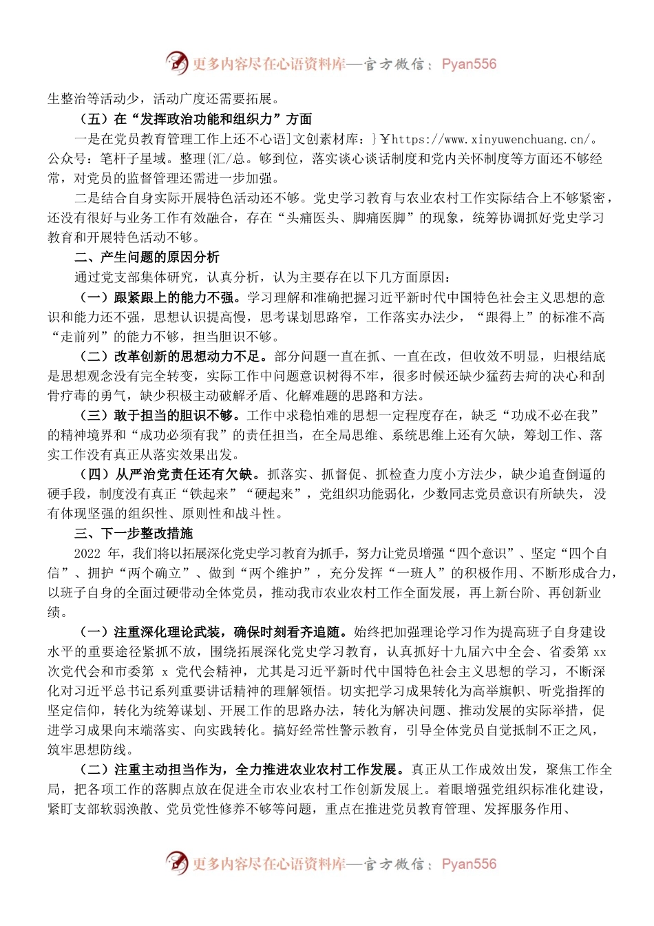 班子2022年度组织生活会对照检查材料.docx_第2页