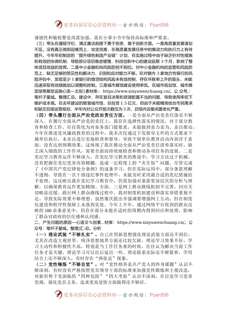 某某市委书记2024年度民主生活会对照检查材料.docx_第2页