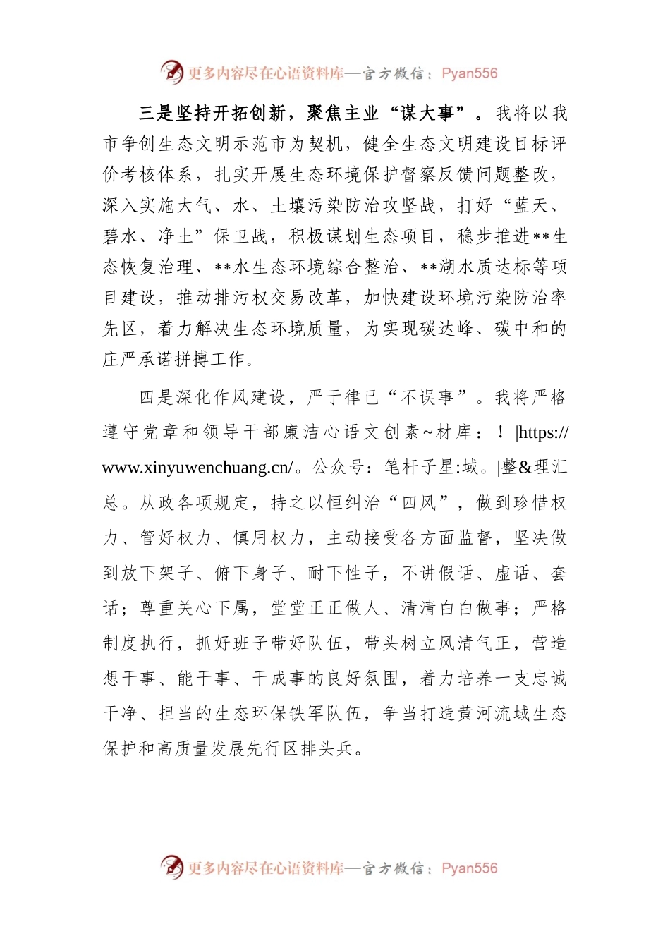 生态环境局局长任职表态发言稿.docx_第2页