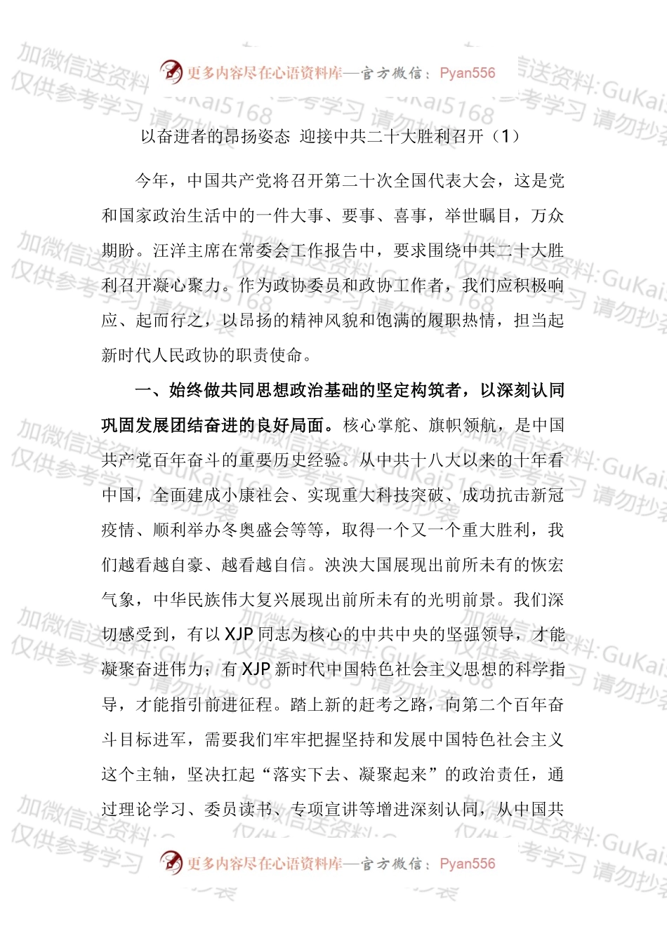 汲取百年经验喜迎二十大发言材料汇编.docx_第1页