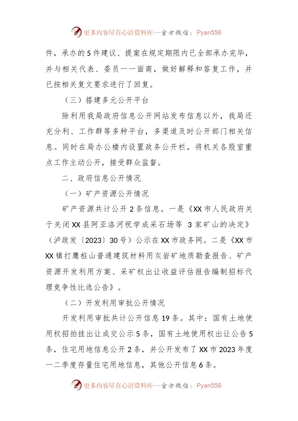 某市自然资源局公共资源配置领域政府信息公开半年工作情况总结.docx_第2页