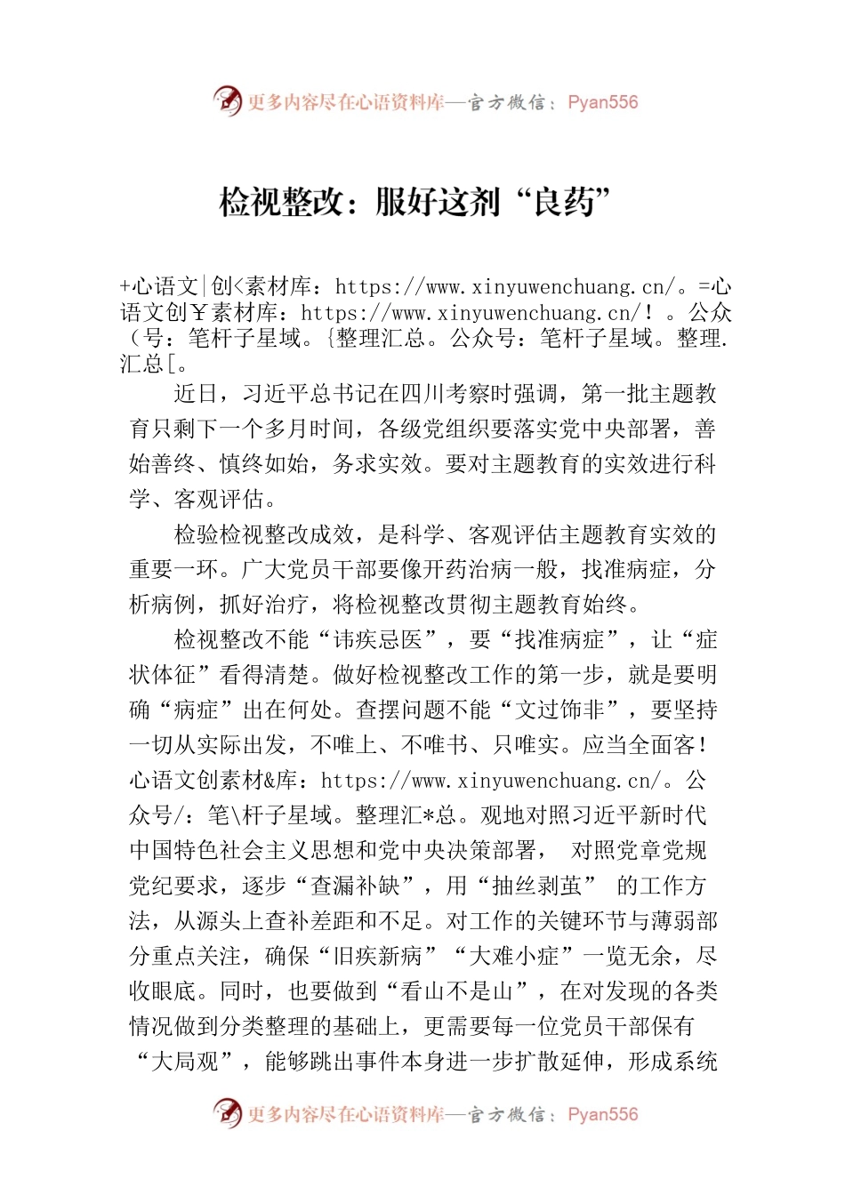 检视整改：服好这剂“良药”.docx_第1页