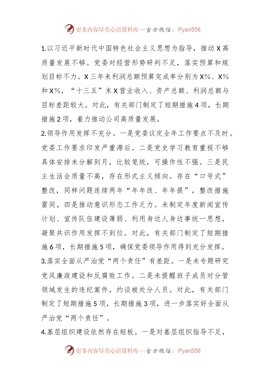 有关央企党委副书记巡视整改专题民主生活会个人发言提纲.docx_第2页